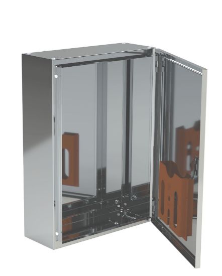 Picture of Blind enclosure MEC 800x800x210,stainless steel 304 1.0mm, mounting plate S415 Picture of Blind enclosure MEC 800x800x210,stainless steel 304 1.0mm, mounting plate S415