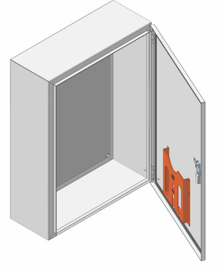 Picture of MEC Blind enclosure 700x400x250, steel 1.2mm, mounting plate E1.5mm Picture of MEC Blind enclosure 700x400x250, steel 1.2mm, mounting plate E1.5mm